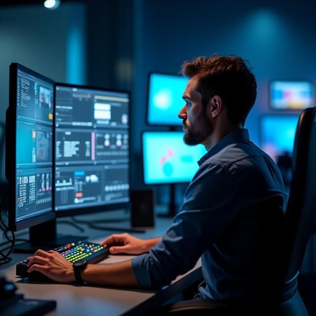 Operatore in regia live streaming